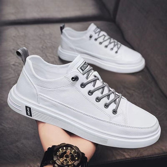 Men's Summer Breathable Waterproof White Trendy Versatile Sneakers