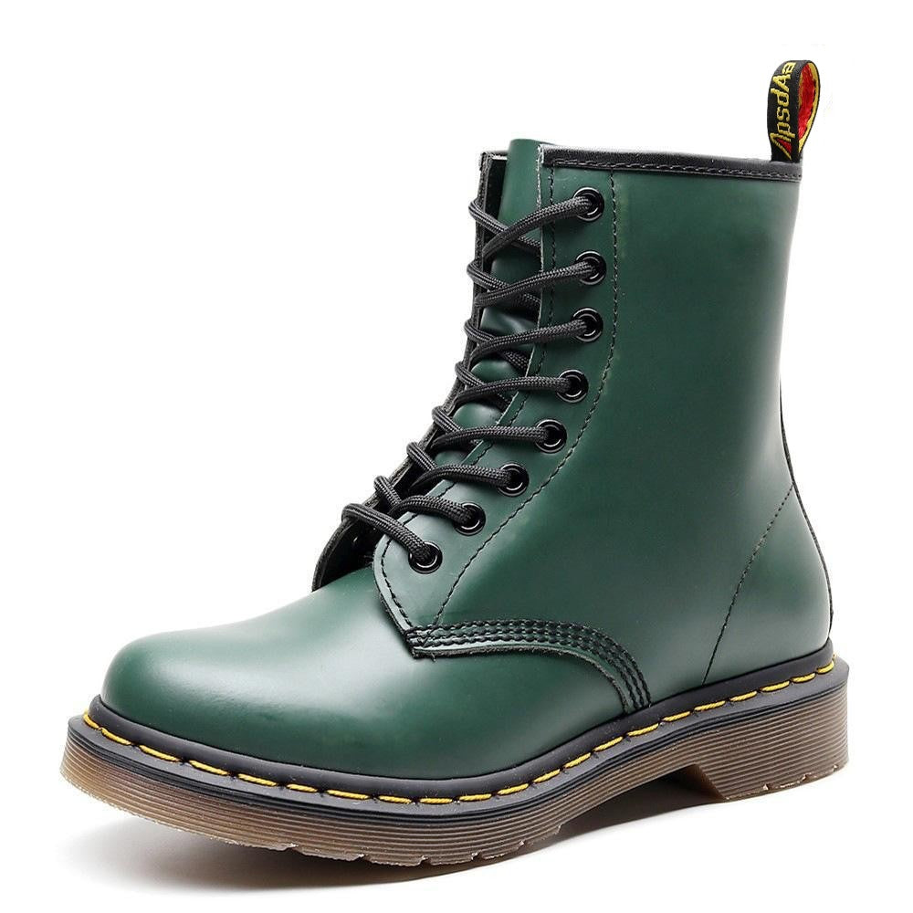 Women's & Men's Genuine Motorcycle Round Toe Fashion Haulage Motor Plus Women's Leather Boots