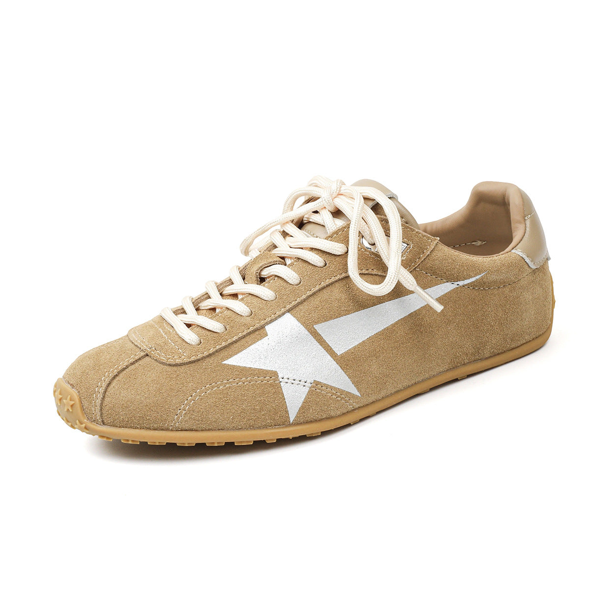 Women's Genuine Horse Fur Leopard Print With Veet German Training Retro Women's Casual Shoes