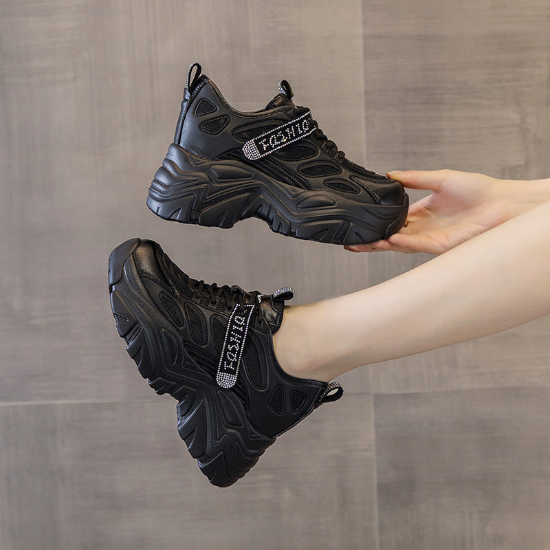 Women's Height Increasing Insole Dad Female Tennis Breathable Women's Casual Shoes