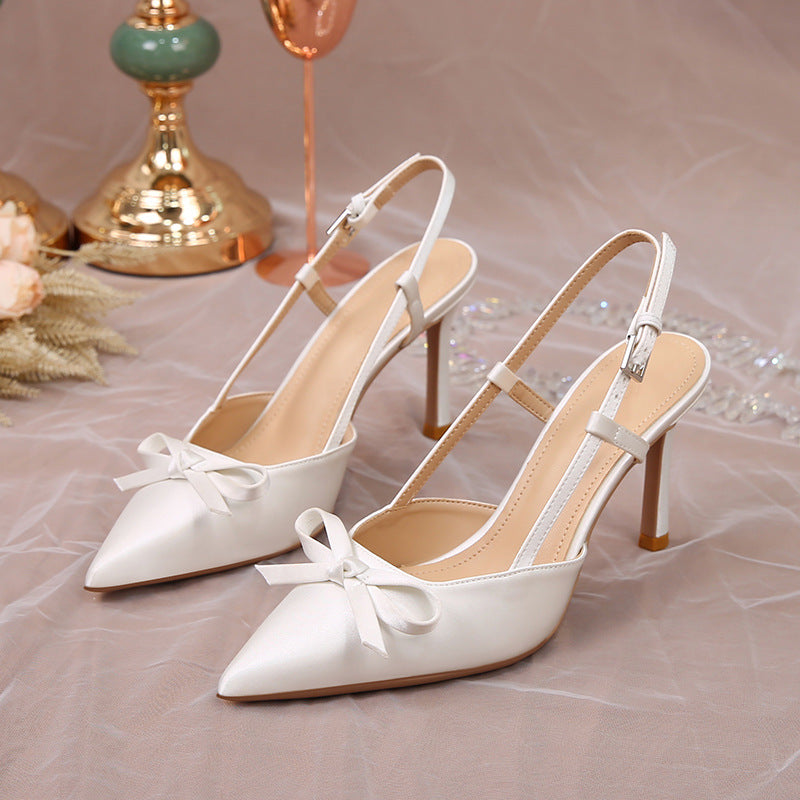 Summer Slingback Pointed Pumps Commuting Can Be Sandals