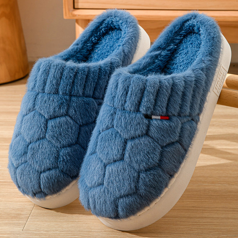 Women's & Men's Cotton Winter Indoor Home Warm Fluffy Sandals