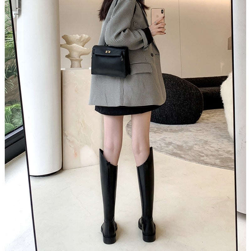 Women's Knight Thick-soled Smoke Pipe Below The Knee Long Boots