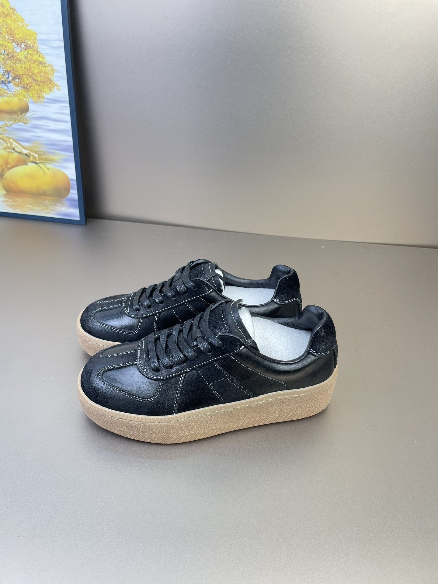 German Training Spring Genuine Elevator Thick Bottom Board Sneakers