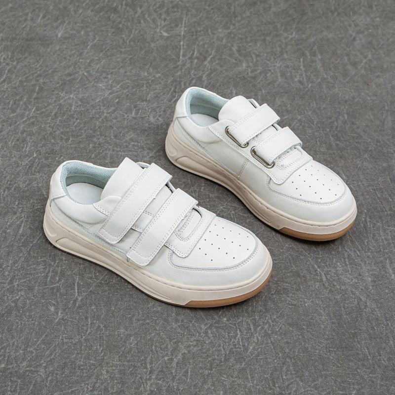 Women's Cowhide Easy Wear Winter Fleece-lined Wool Casual Shoes