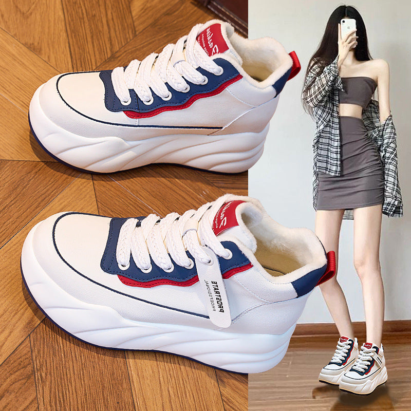 Women's Thick-soled Heightened Daddy Genuine Trendy Muffin Sneakers
