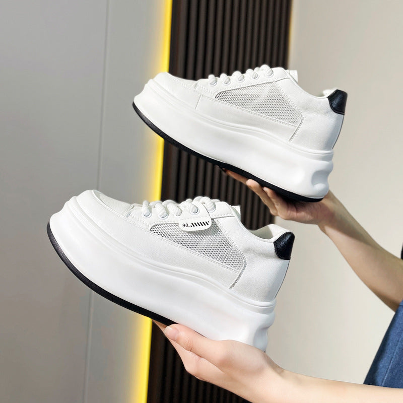Women's Summer Height Increasing Insole Mesh Breathable Platform Casual Shoes