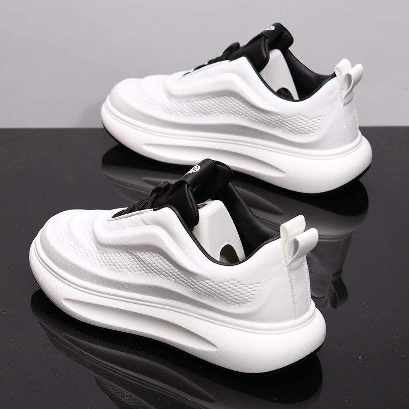 Men's & Women's Mcqueen White Platform Couple Hight Increasing Board Men's Casual Shoes