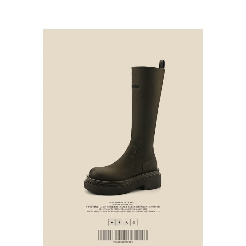 Women's Knee Long Thick Bottom High Leg Skinny Stretch Fashion Big Boots