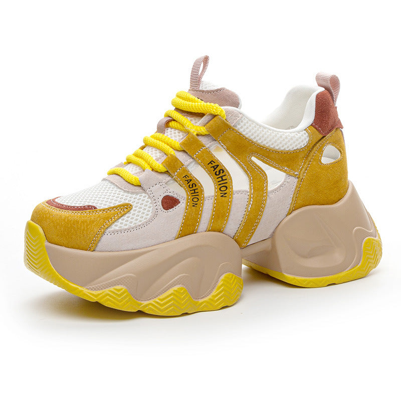 Women's Genuine Platform Dad Mesh Breathable Summer Sneakers