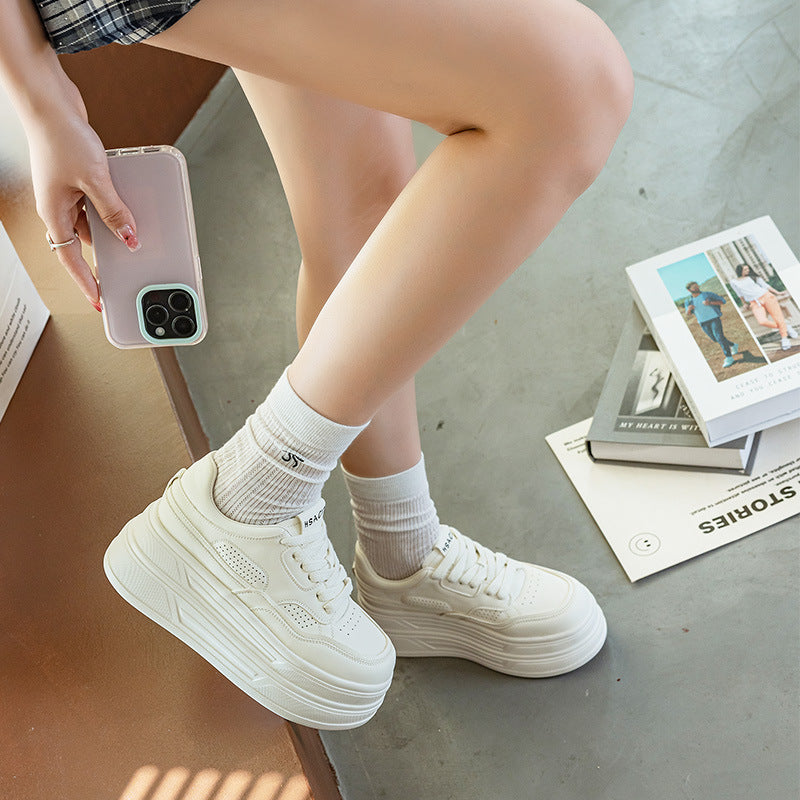 Female Tennis Spring Versatile Mesh Breathable Platform Sports Women's Casual Shoes