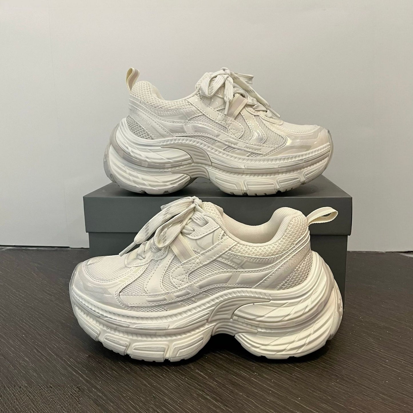 Women's Early Spring Platform Dad Increased Lace Women's Sports Shoes