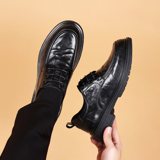 Men's First Layer Cowhide Autumn Business Genuine Leather Shoes