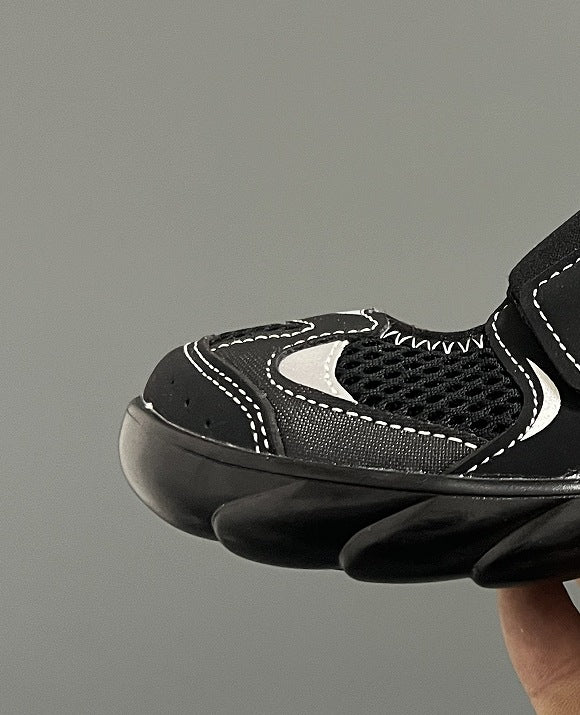 Children's Cow Mary Jane Mesh Stitching Velcro Kid's Sandals