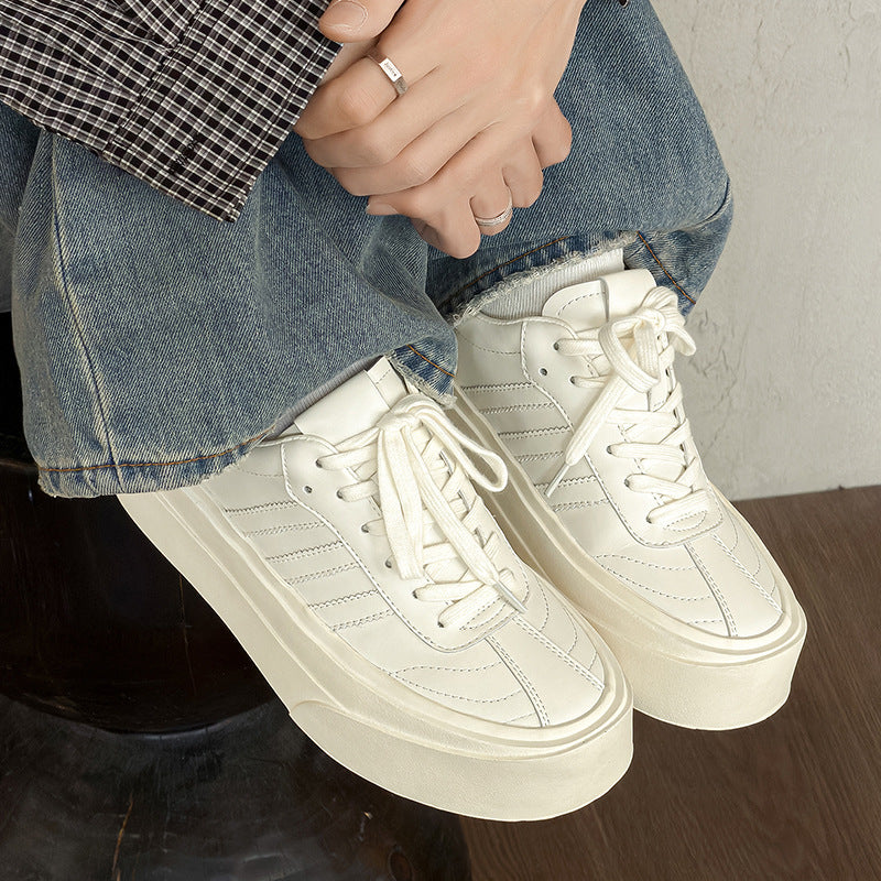 Men's Spring Retro Minority German Training Color Matching Thick Men's Board Shoes