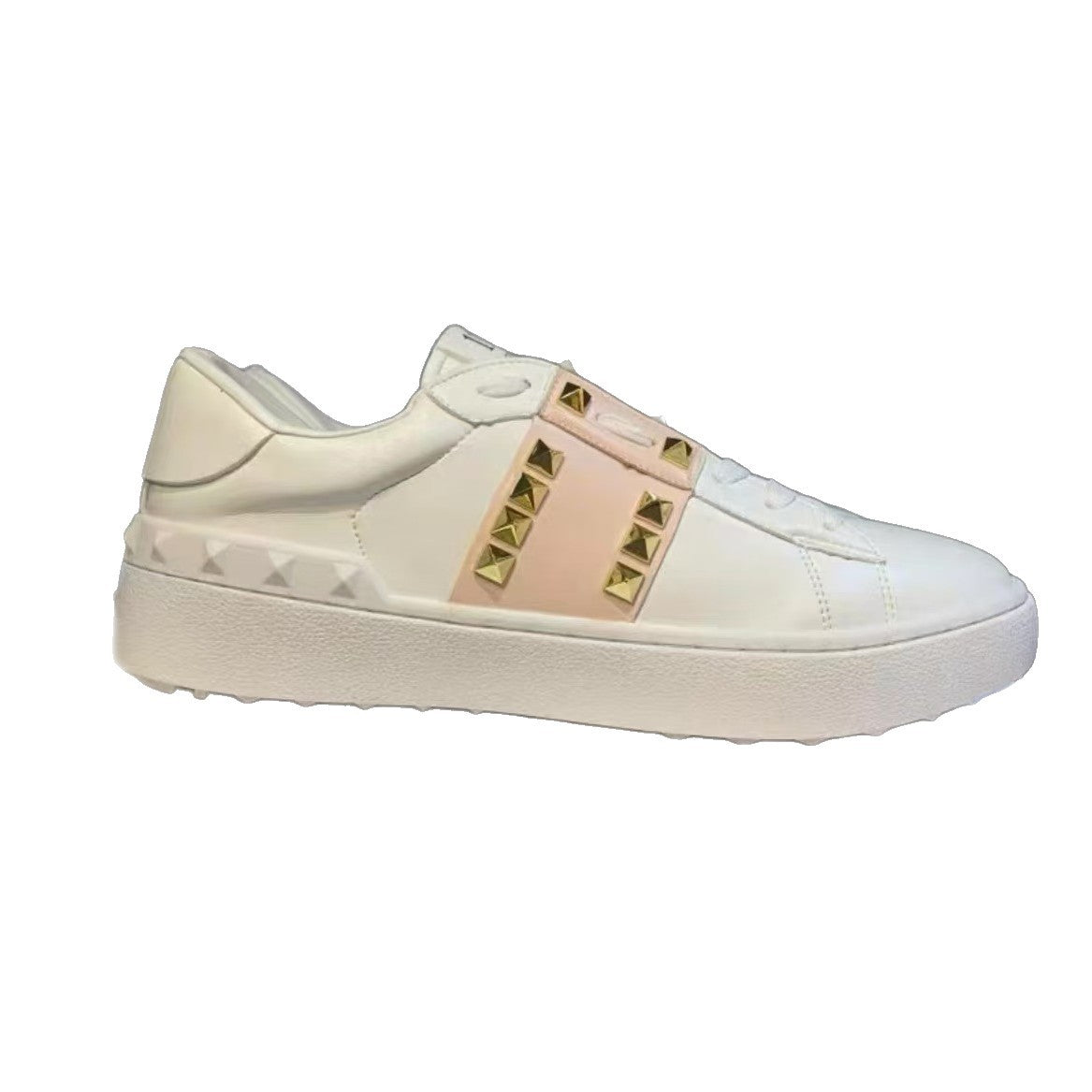 Women's & Men's V Home Real Rivet White Couple Women's Canvas Shoes