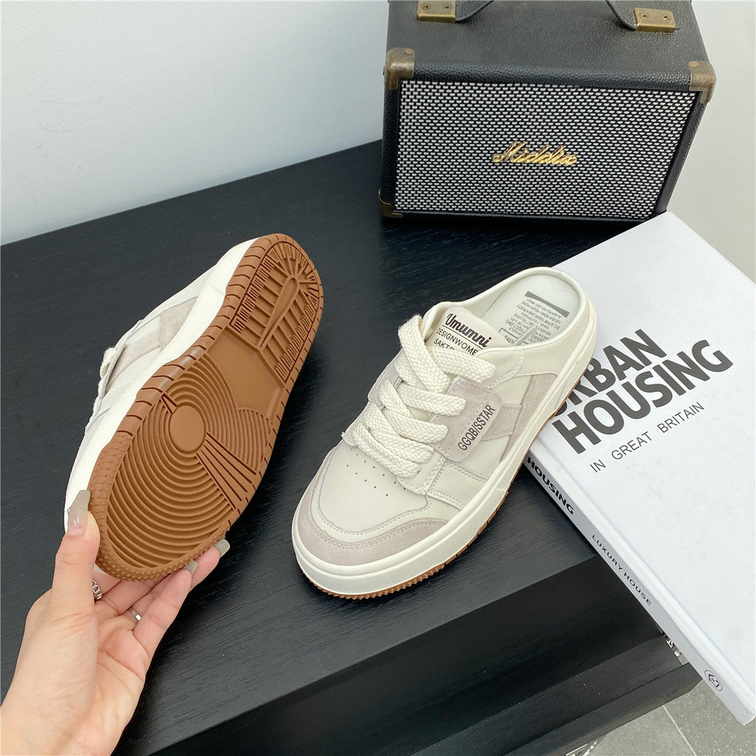 Women's Lace Up Semi Summer Platform White Sandals