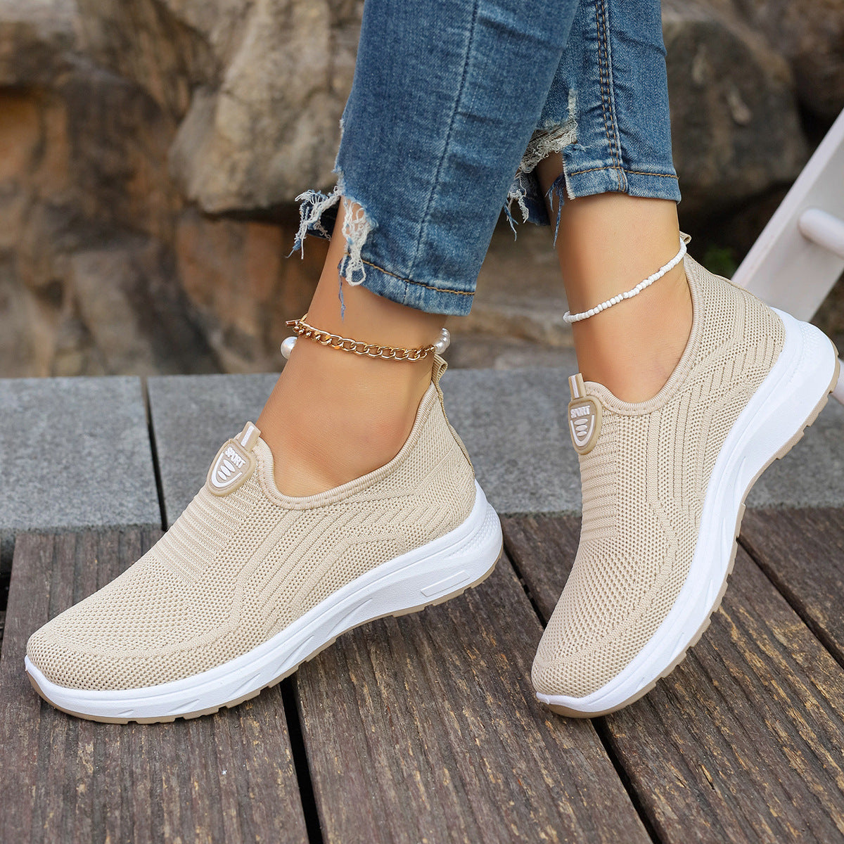 Women's Breathable Plus Size Soft Bottom Lightweight Casual Shoes