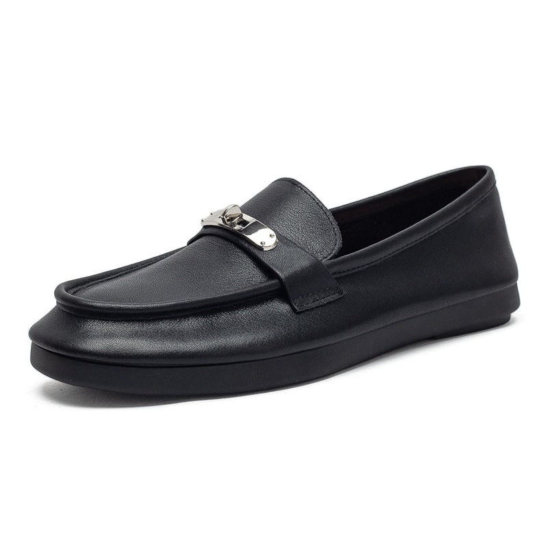 Women's One Pedal French Lock Small Sewing Very Loafers