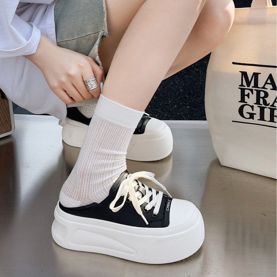 Women's Platform Classic Style Elevator Wild Thin Women's Casual Shoes