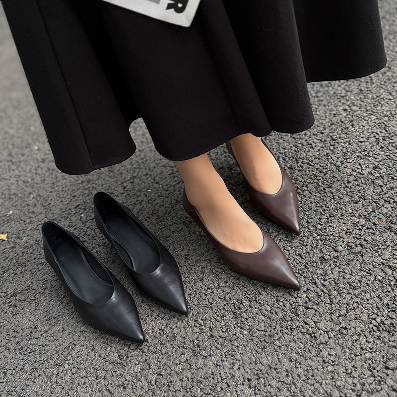 Women's Simple Authentic Pumps Shallow Mouth Soft Bottom Low Women's Fashion Shoes
