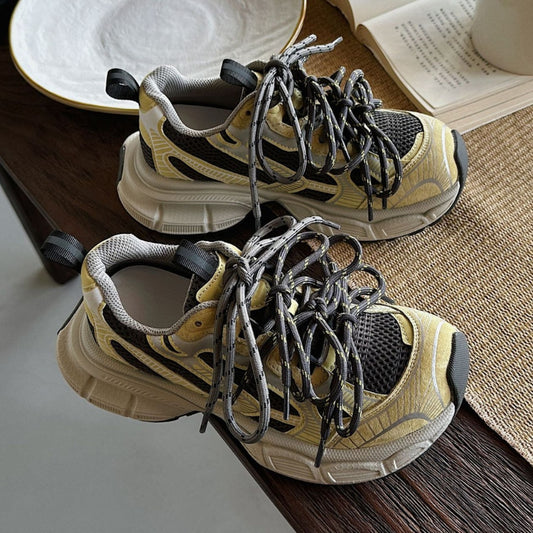 Women's Goods Genuine Platform Dad Autumn Retro Lightweight Elevator Sneakers
