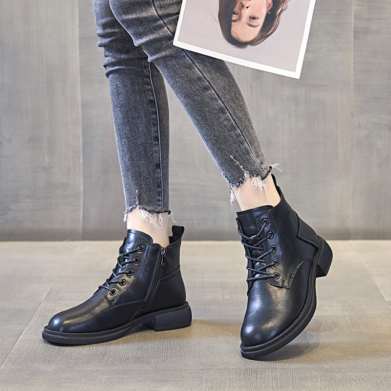 Women's Chelsea Retro Martin Plus Size Short Boots