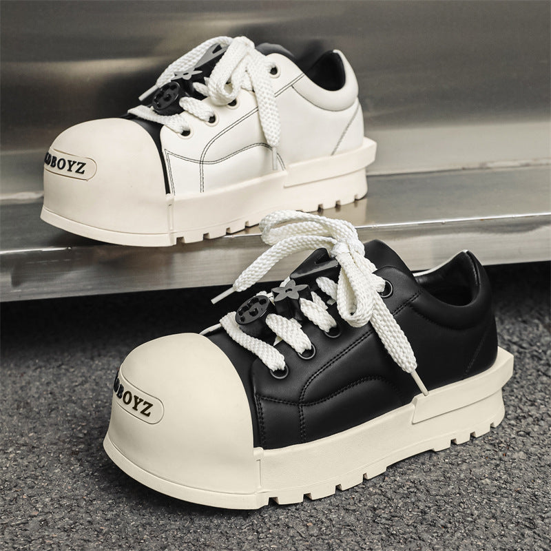 Men's National Fashion Couple Spring Breathable Black White Men's Board Shoes