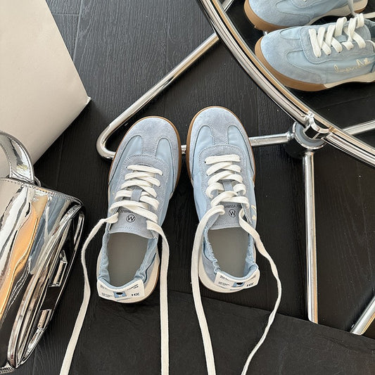 Multicolor Round Toe Lace Up Breathable Casual Shoes