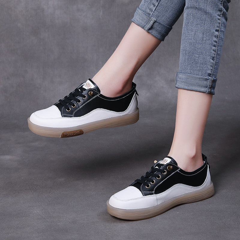 Genuine Soft Bottom Pumps Flat White Women's Casual Shoes