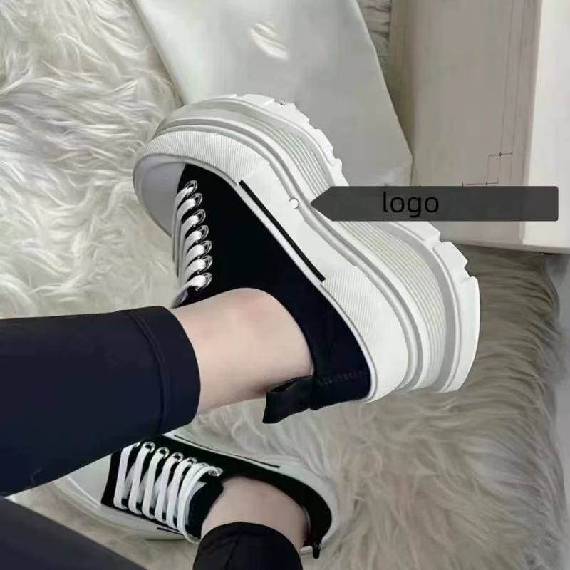 Women's Gao Ding Platform Height Increasing Couple Women's Canvas Shoes