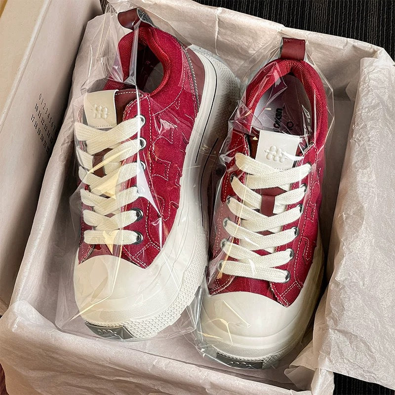 Women's & Men's Blossom Ensemble Series Platform For Golden Sneakers