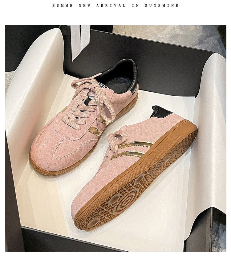 Women's Three Bars Grape Mom Retro Easy Matching Color Platform Sneakers