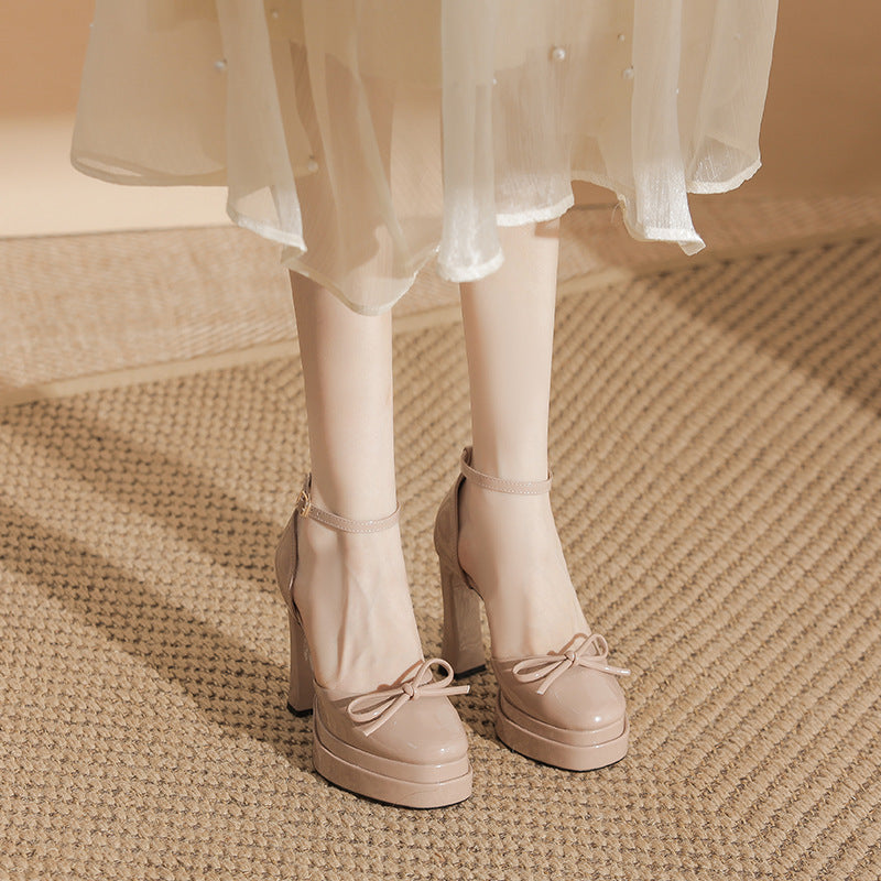 Jane High Wedding Waterproof Platform Sexy Super Barbie Small Half Heels