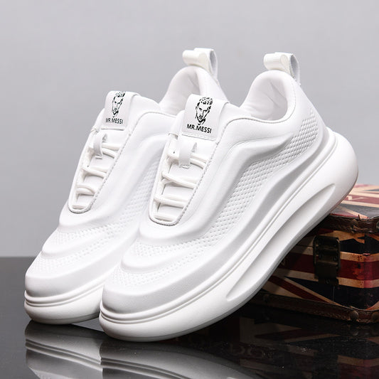 Men's & Women's Mcqueen White Platform Couple Hight Increasing Board Men's Casual Shoes