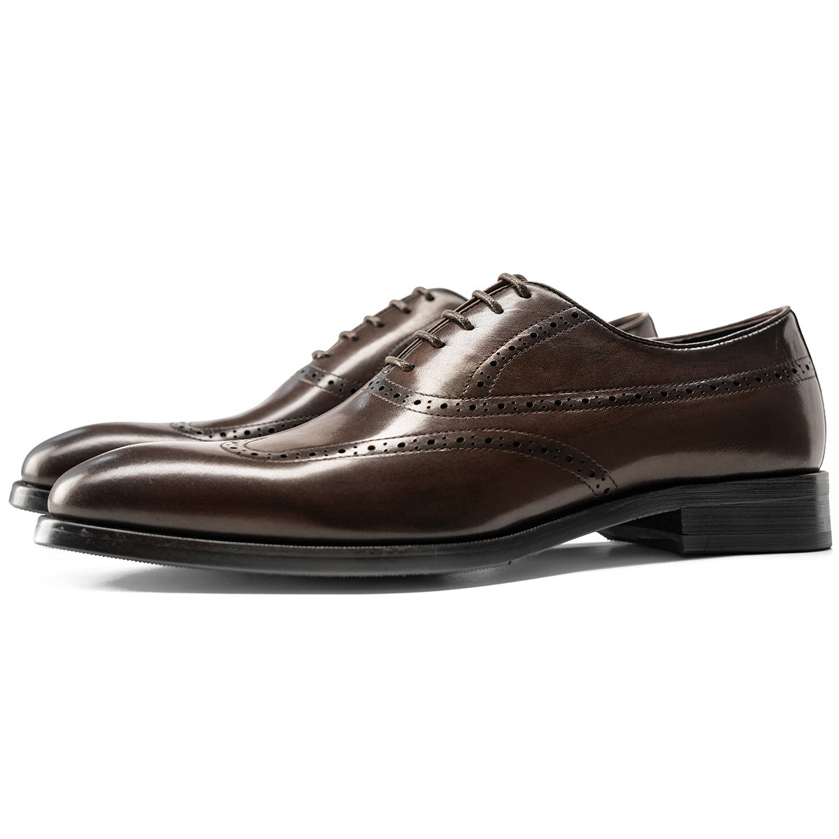 Men's Formal Oxford Brogue Cowhide Plus Size Leather Shoes