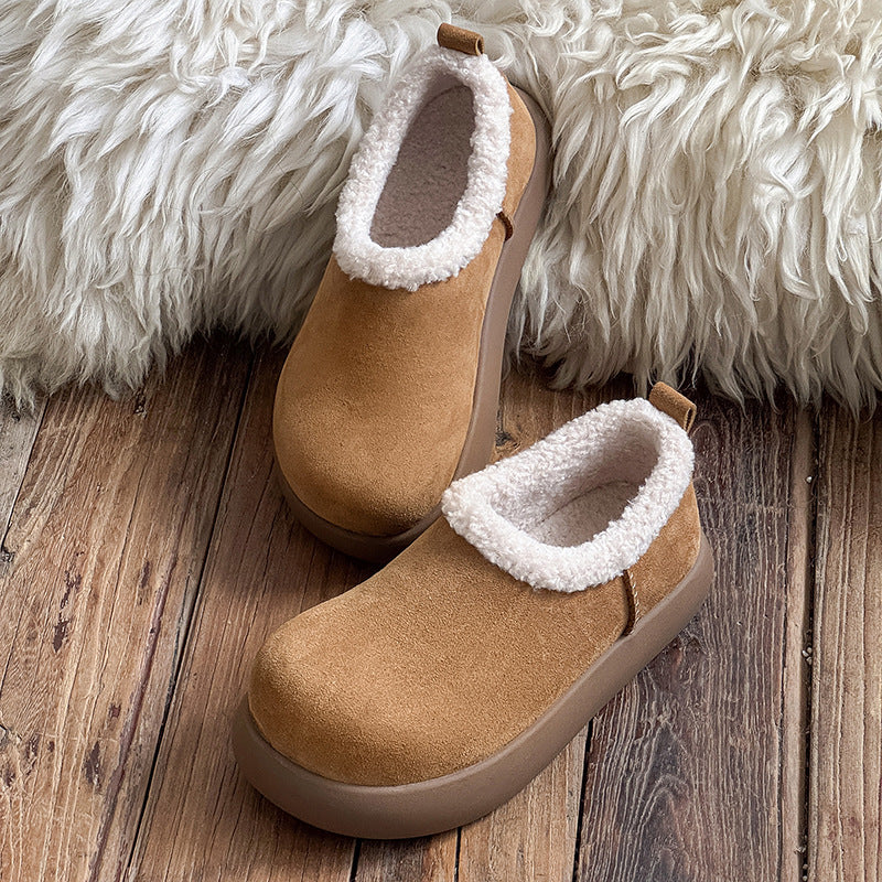 Thick Bottom Small Potatoes All-inclusive Couple Winter Fur Warm Snow Boots