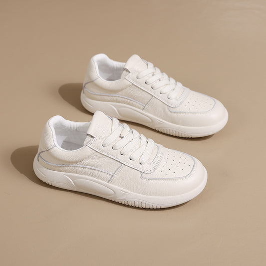 Women's Thin White Breathable Flat Retro Versatile Sports Women's Casual Shoes