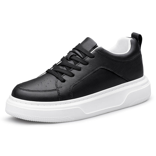 Men's Increasing Insole Sports Leisure Spring Cowhide Platform Running Easy Men's Casual Shoes