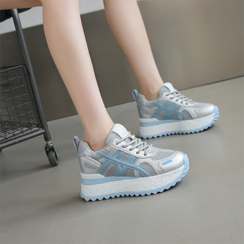 Women's Platform Dad Summer Light Luxury Breathable Sneakers
