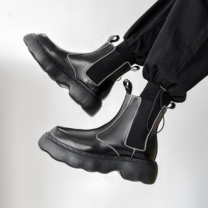 Men's Top British Style Smoke Pipe Martin Boots