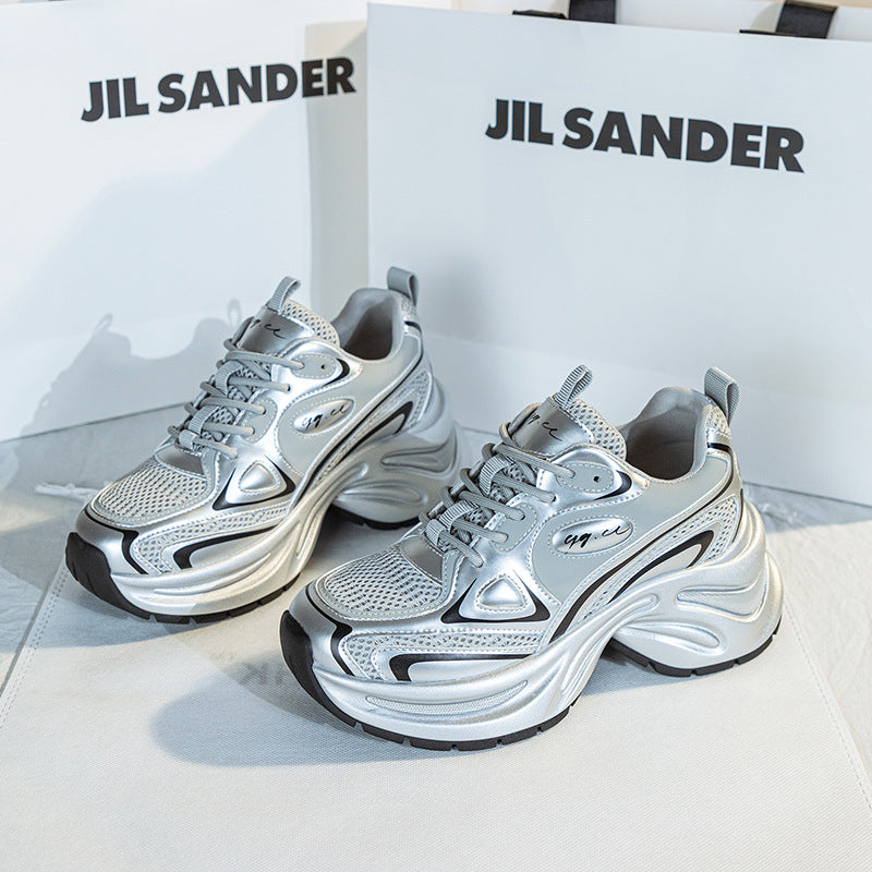 Women's Platform Dad Everyday Joker Height Increasing Insole Elevator Casual Shoes
