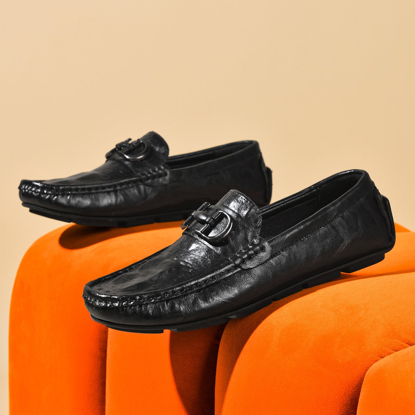 Men's Live Crocodile Pattern Lazy Driving British Men's Casual Shoes