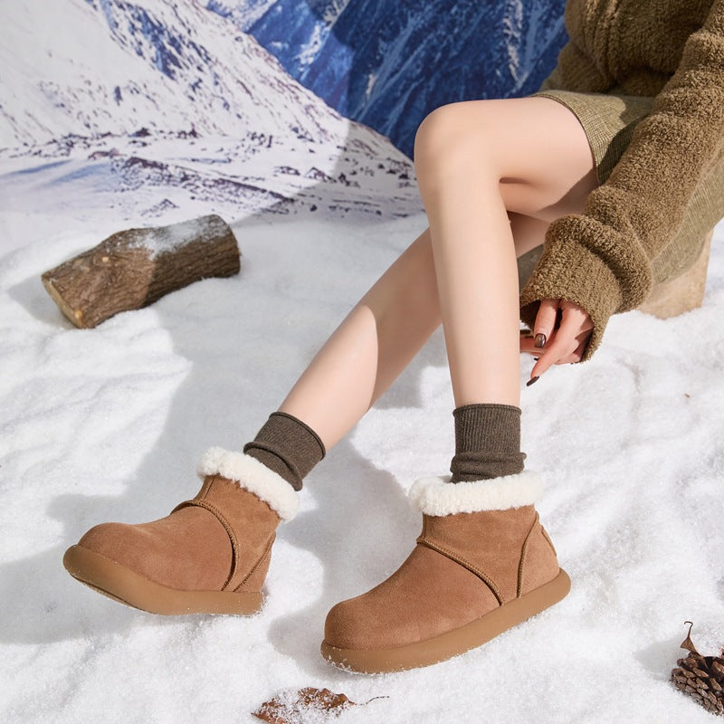 Women's Increasing Insole Fleece-lined Thickened Fur Integrated Women's Snow Boots