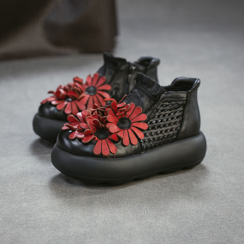 Women's Wen Art Style Flower Leisure First Platform Sandals