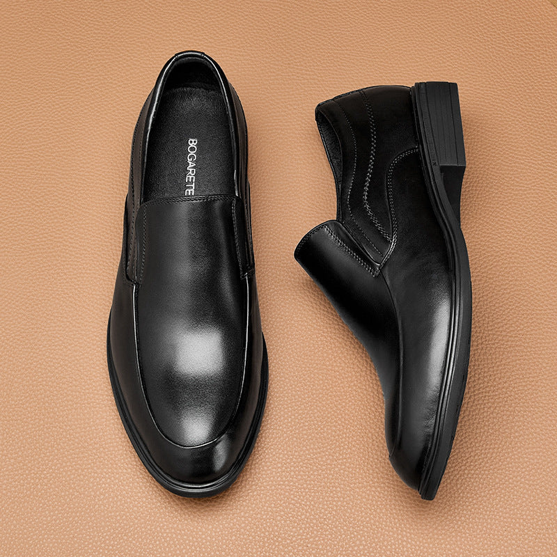Men's Pumps Business Formal Wear Slip-on First Leather Shoes