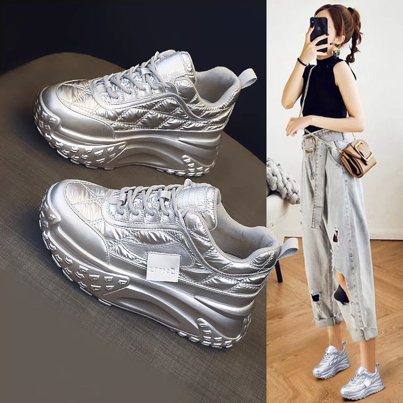 Dad Spring Versatile Korean Style Jelly Color Sneakers