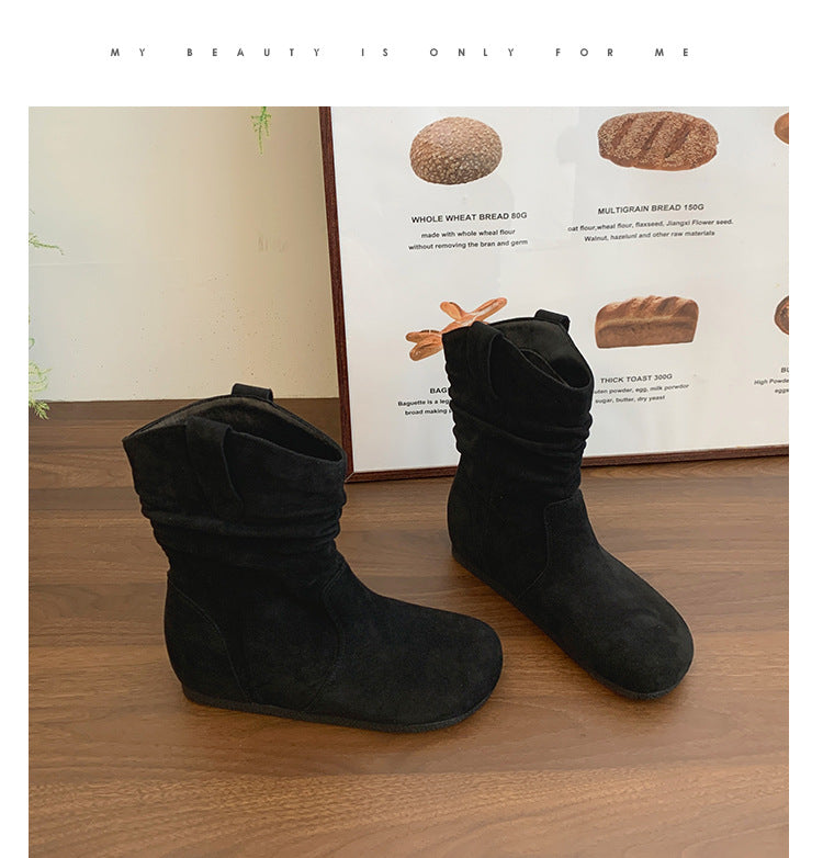 Women's For Height Increasing Insole Retro Ankle Widened Fat Feet Women's Shoes