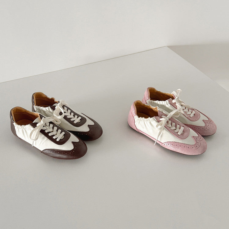Women's Soft Bottom Training Lace Color Block Women's Casual Shoes