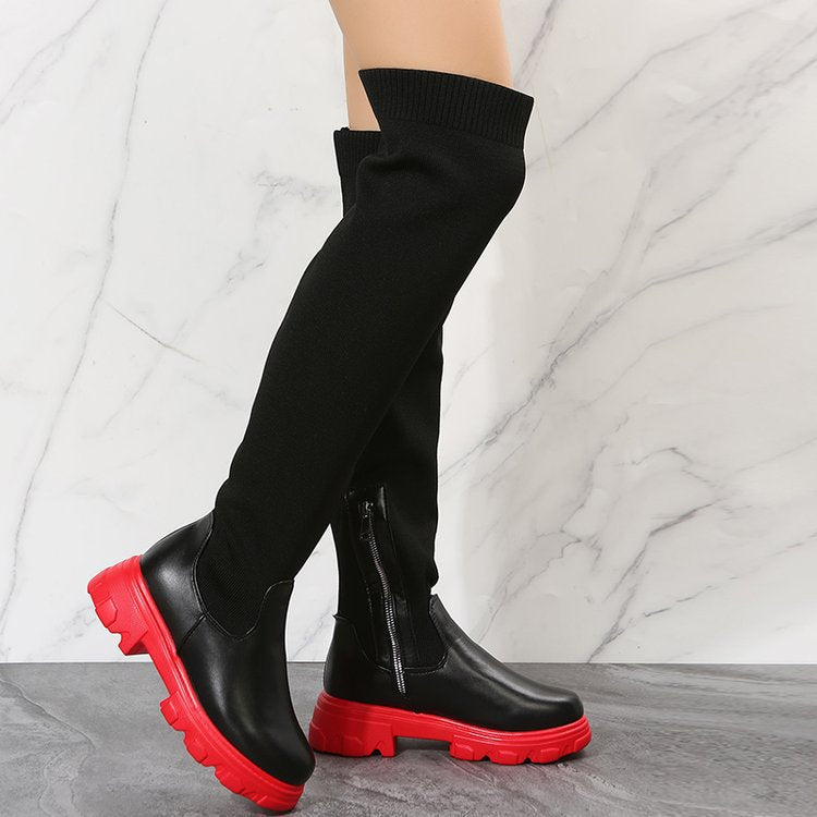 Women's Plus Size Platform Over The Knee Boots